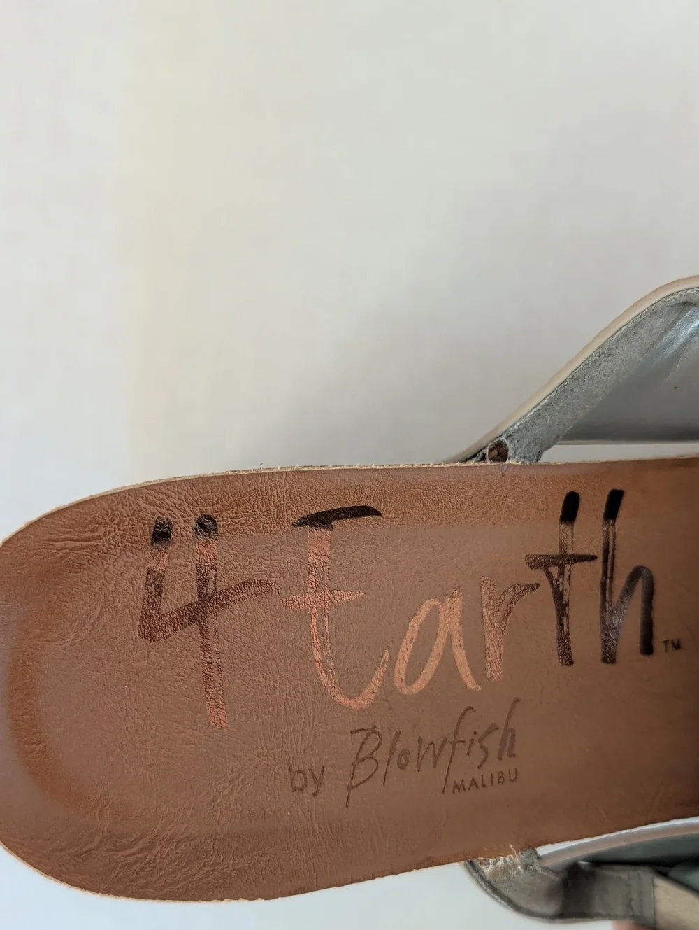 Blowfish Malibu 4Earth Hot Sun Strappy Wedge Sandals 11 Taupe Grey - DEFECT